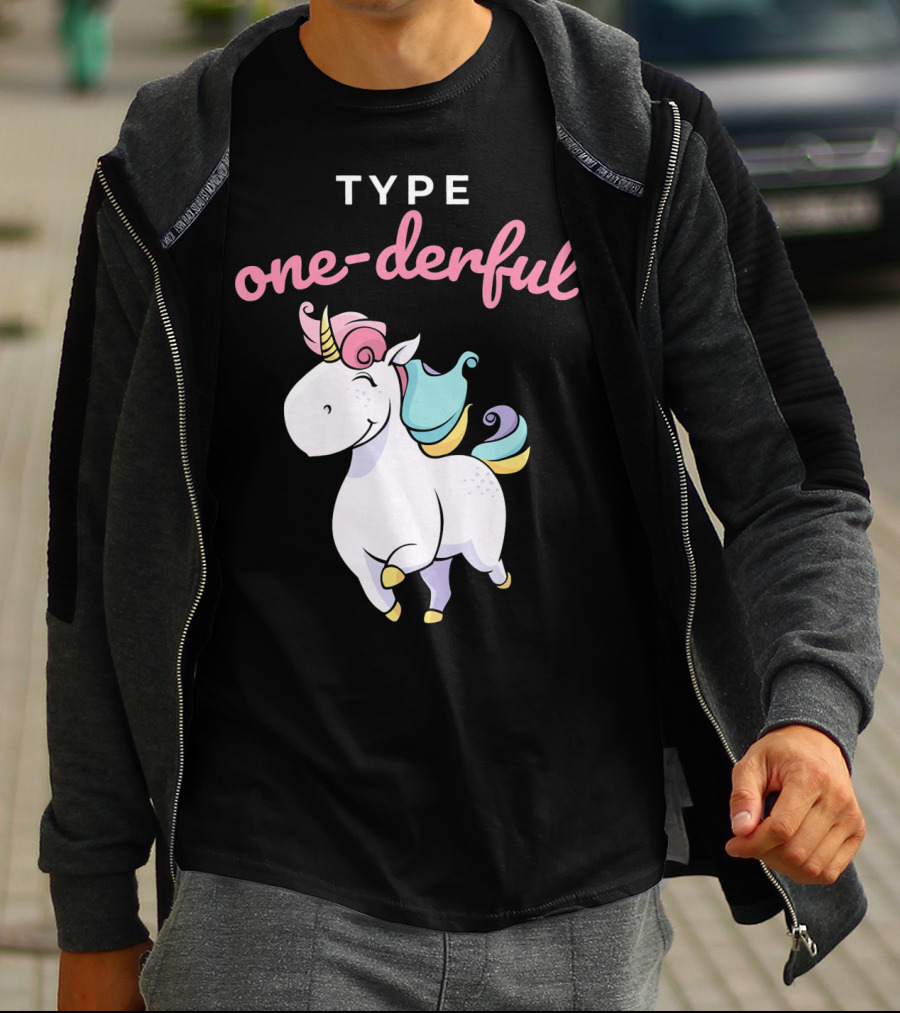 Type One-Derful Unicorn Type 1 Diabetes Awareness T-Shirt