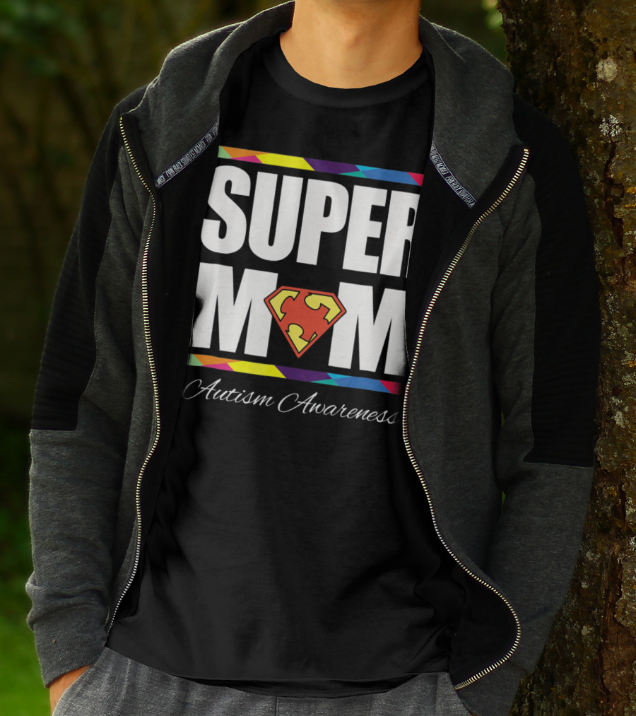 Super Mom Autism Awareness Iconic T-Shirt