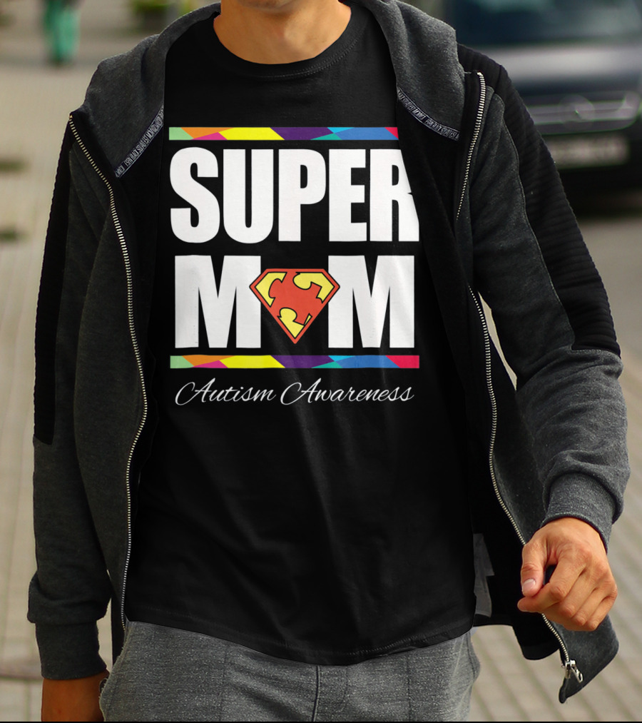 Super Mom Autism Awareness Iconic T-Shirt