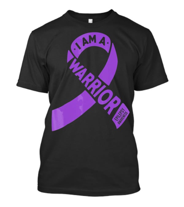I Am A Warrior Purple Ribbon Epilepsy Awareness T-Shirt