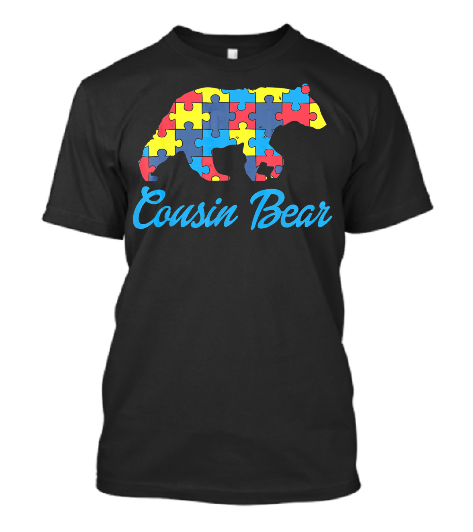 Cousin Bear Autism Awareness Puzzle T-Shirt