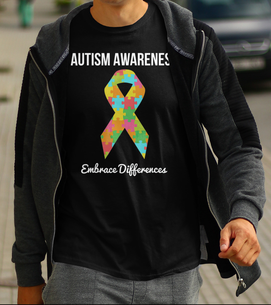 Autism Awareness Embrace Differences Puzzle T-Shirt