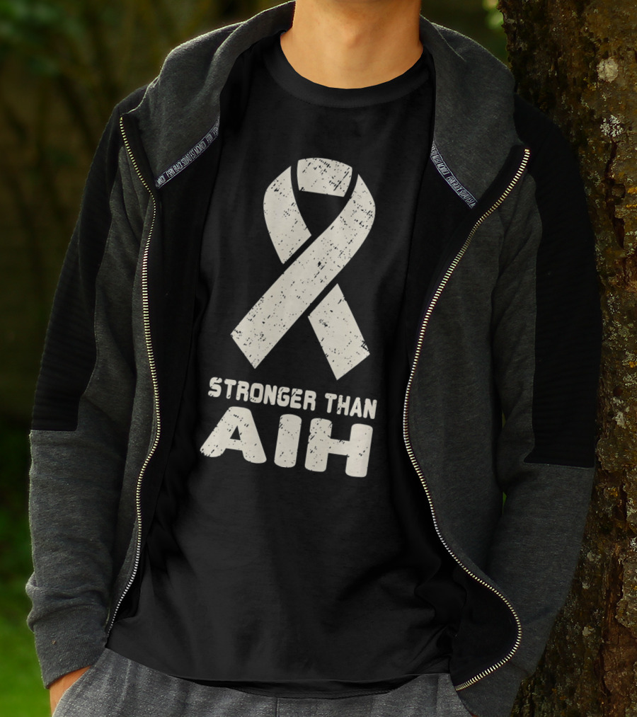 Stronger Than AIH Autoimmune Hepatitis Awareness T-Shirt