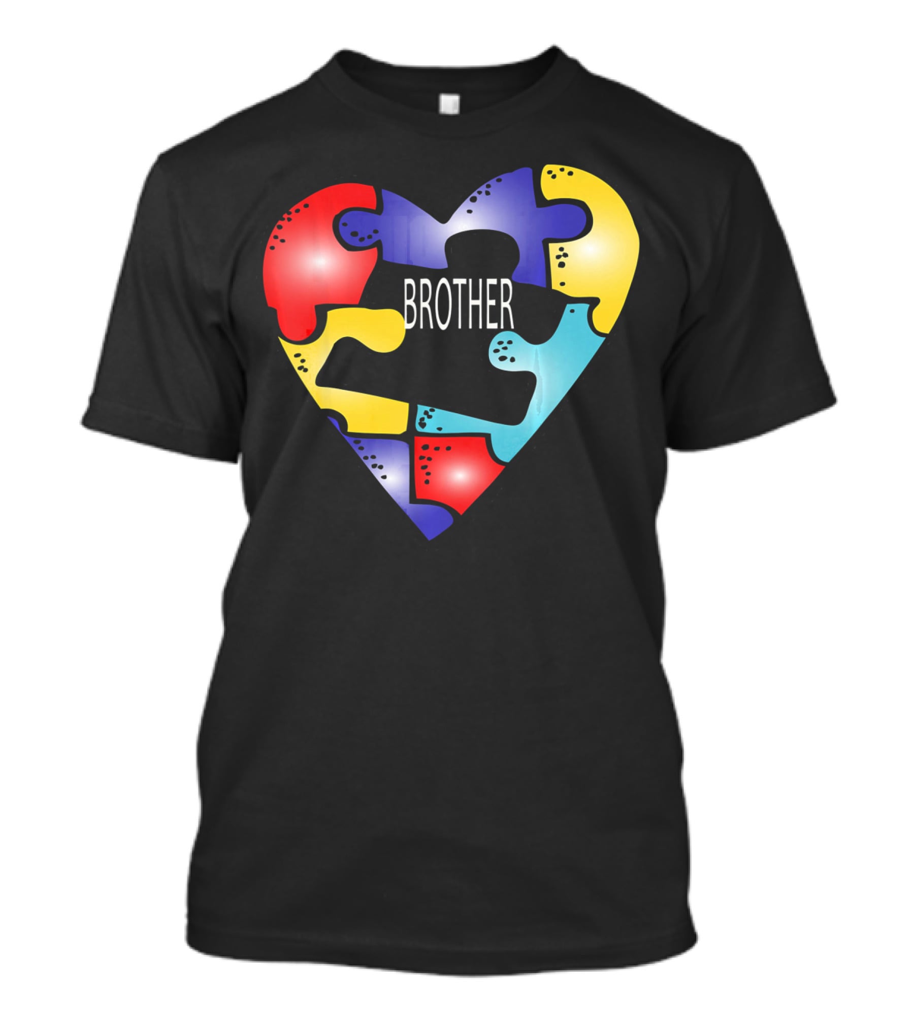 Brother Puzzle Heart Autism Awareness T-Shirt