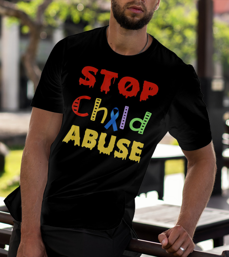 STOP Child Abuse Awareness Blue T-Shirt