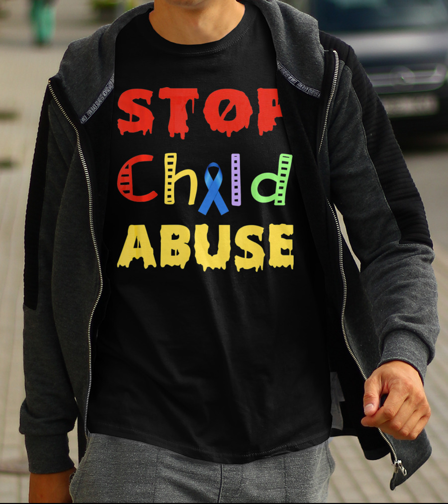 STOP Child Abuse Awareness Blue T-Shirt