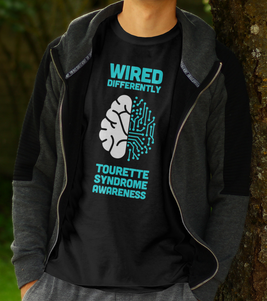 WIRED DIFFERENTLY Tourette Syndrome Awareness T-Shirt