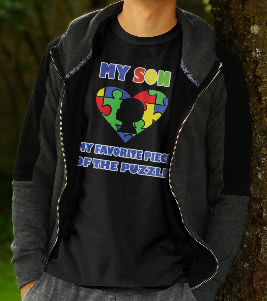 My Son My Favorite Piece Of The Puzzle Autism Awareness T-Shirt