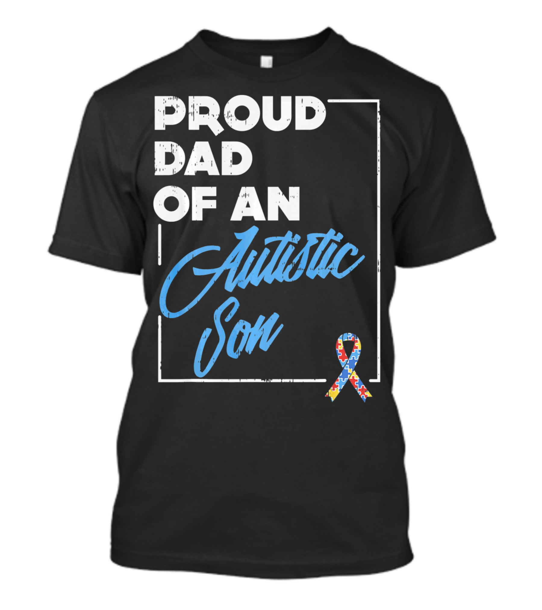 Proud Dad Of An Autistic Son Puzzle T-Shirt