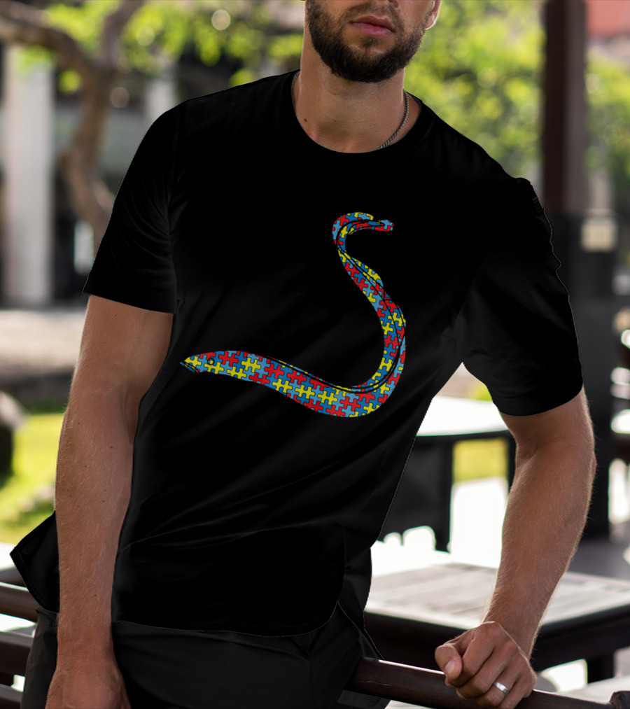 Eel Autism Awareness Kids Carp Fish Puzzle Piece T-Shirt