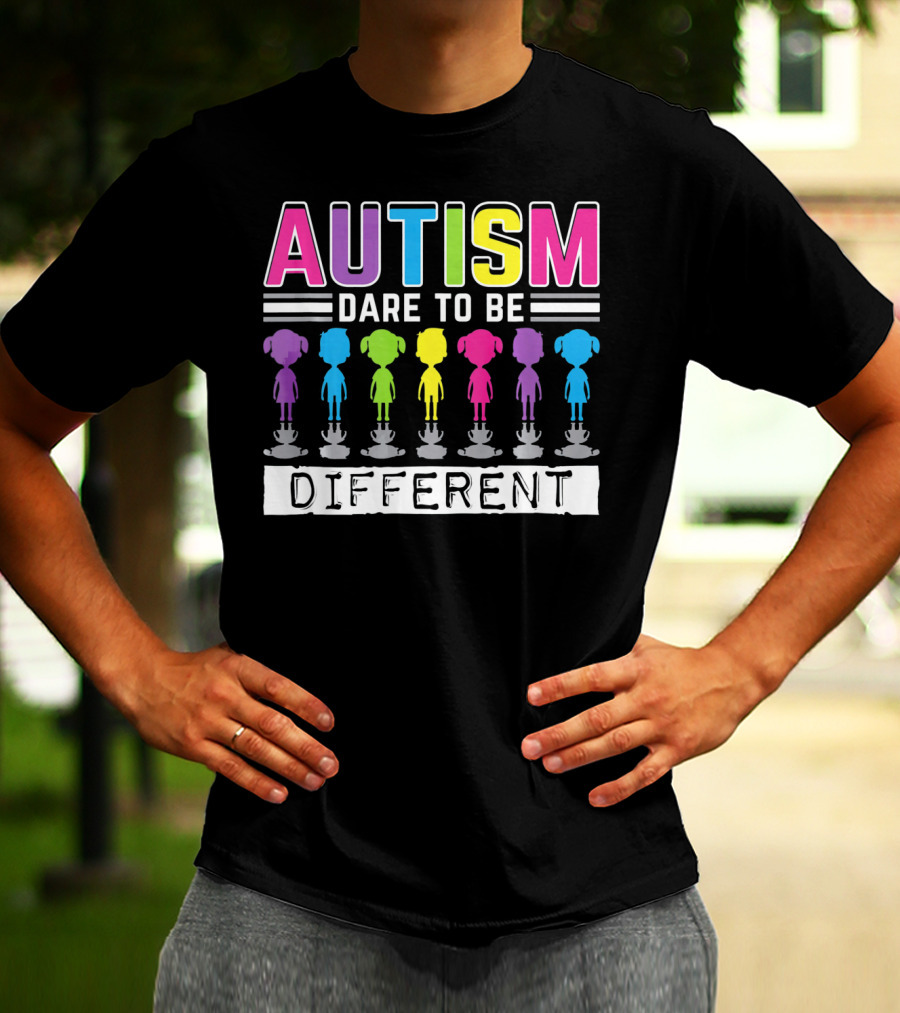 Autism Dare To Be Different Colorful Figures T-Shirt