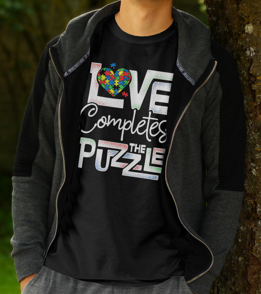 Love Completes The Puzzle Autism Awareness T-Shirt