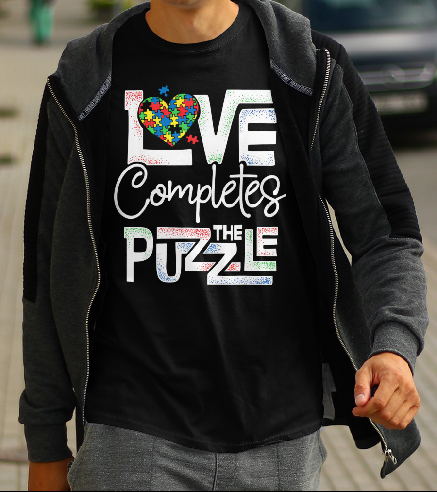 Love Completes The Puzzle Autism Awareness T-Shirt