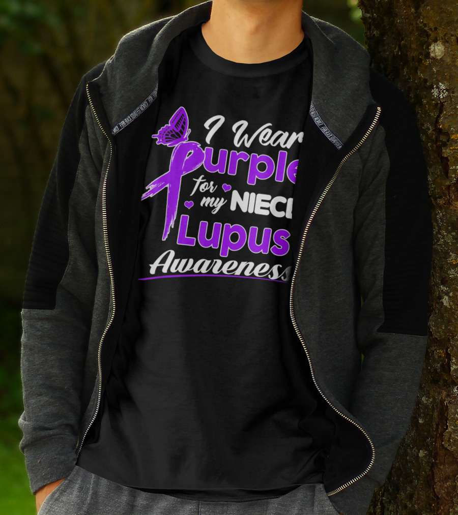 I Wear Purple For My Niece Lupus Awareness T-Shirt