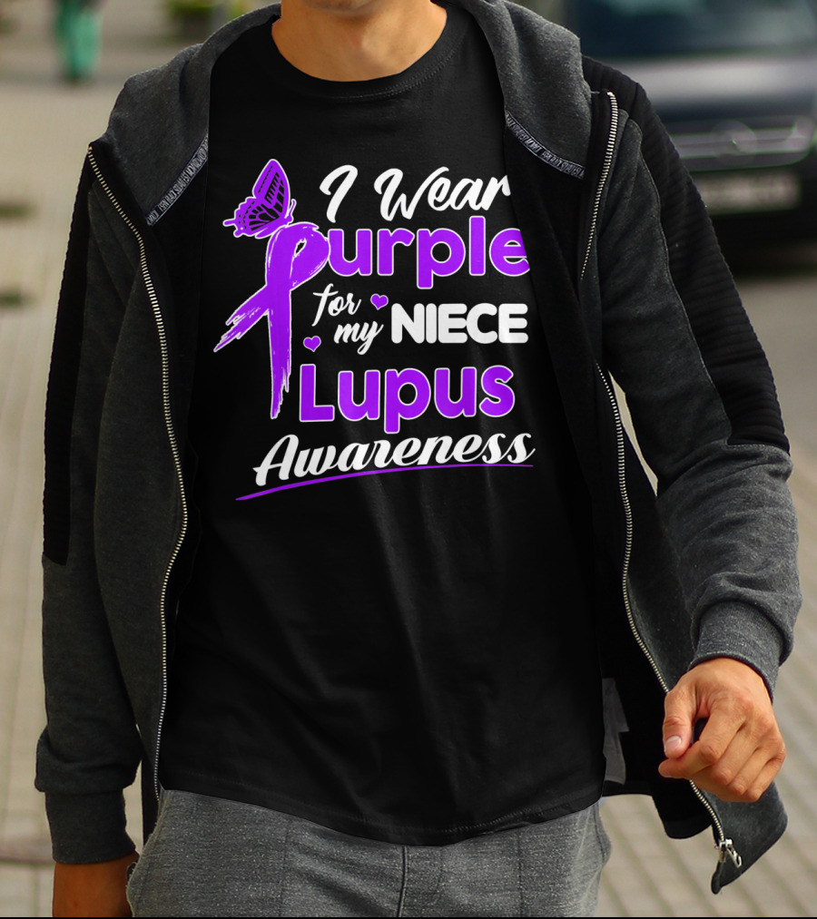 I Wear Purple For My Niece Lupus Awareness T-Shirt