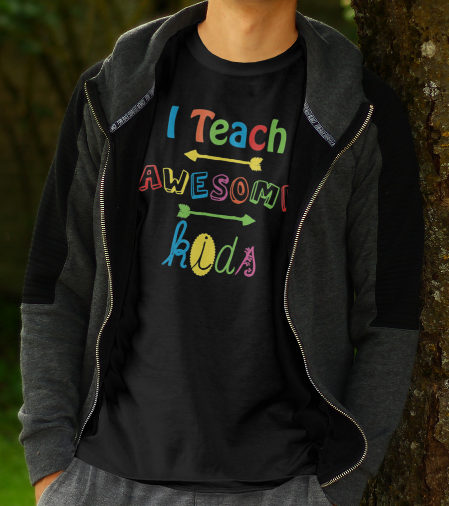 I Teach Awesome Kids Autism Awareness T-Shirt