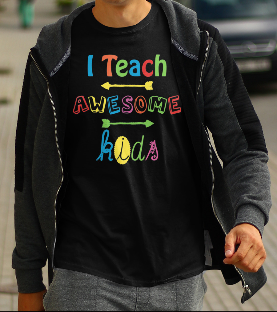 I Teach Awesome Kids Autism Awareness T-Shirt