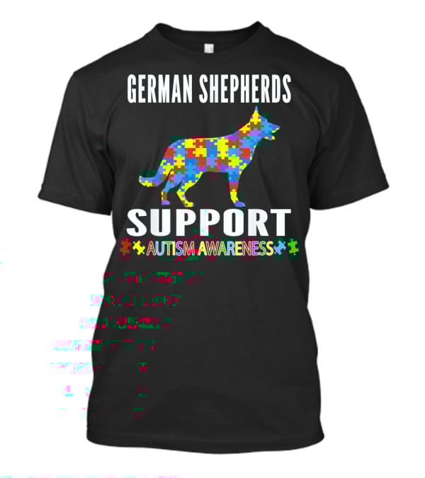 German Shepherds Support Autism Awareness Puzzle T-Shirt