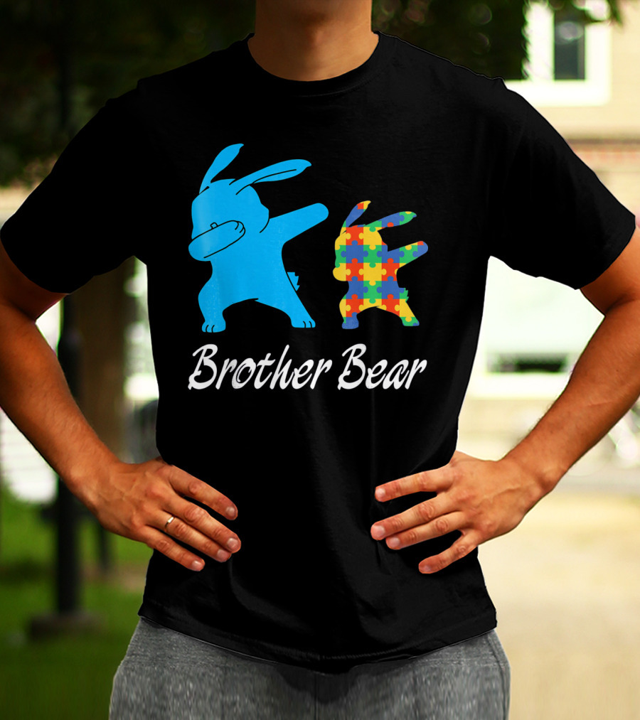 Brother Bear Cute Bunny Puzzle T-Shirt