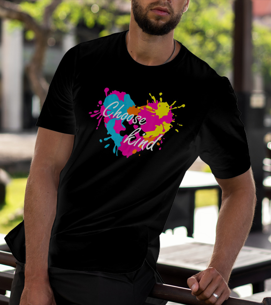 Choose Kind Colorful Heart Autism Awareness T-Shirt