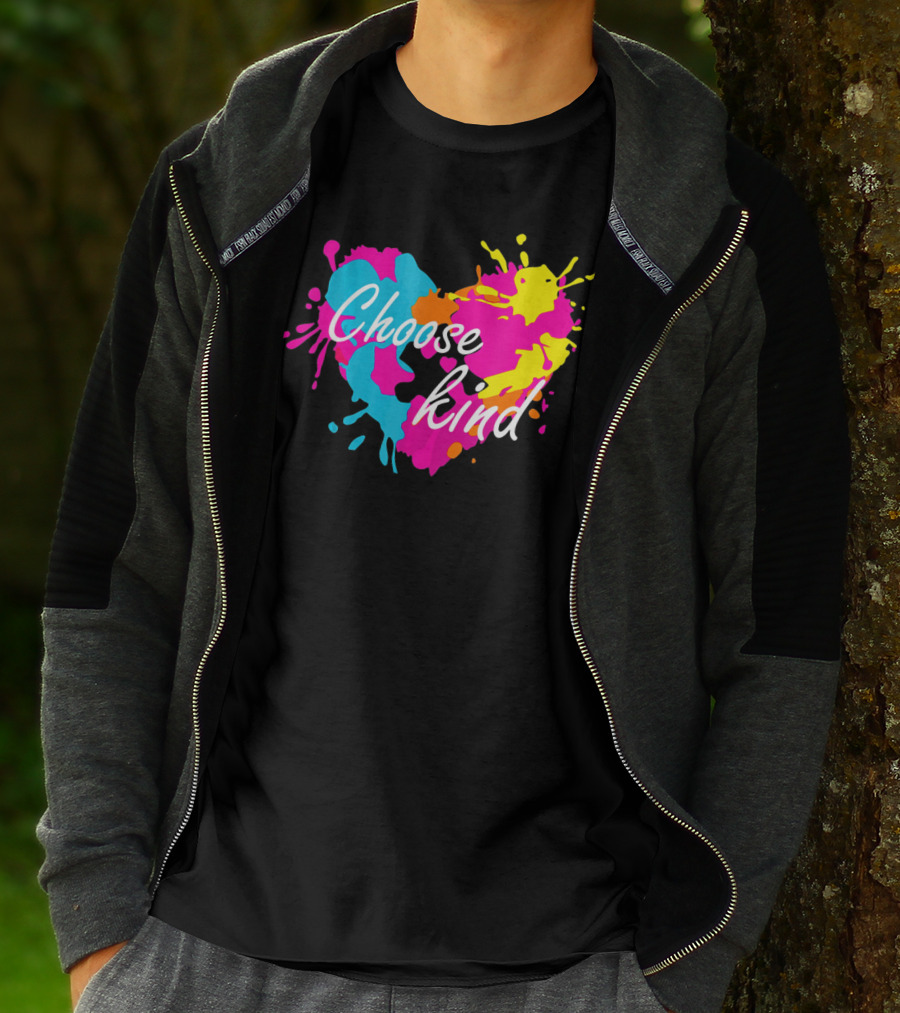 Choose Kind Colorful Heart Autism Awareness T-Shirt