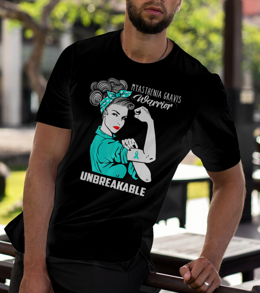 Myasthenia Gravis Warrior Unbreakable Strong Woman T-Shirt