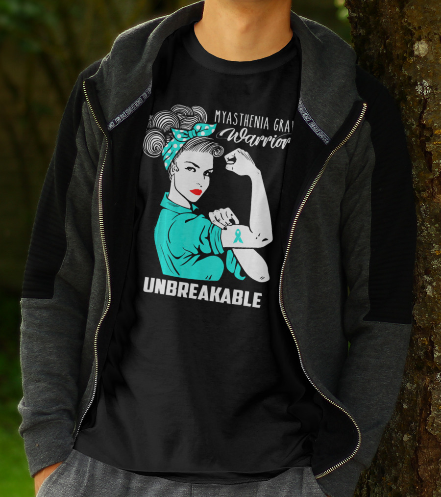 Myasthenia Gravis Warrior Unbreakable Strong Woman T-Shirt