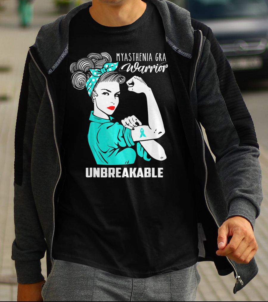 Myasthenia Gravis Warrior Unbreakable Strong Woman T-Shirt
