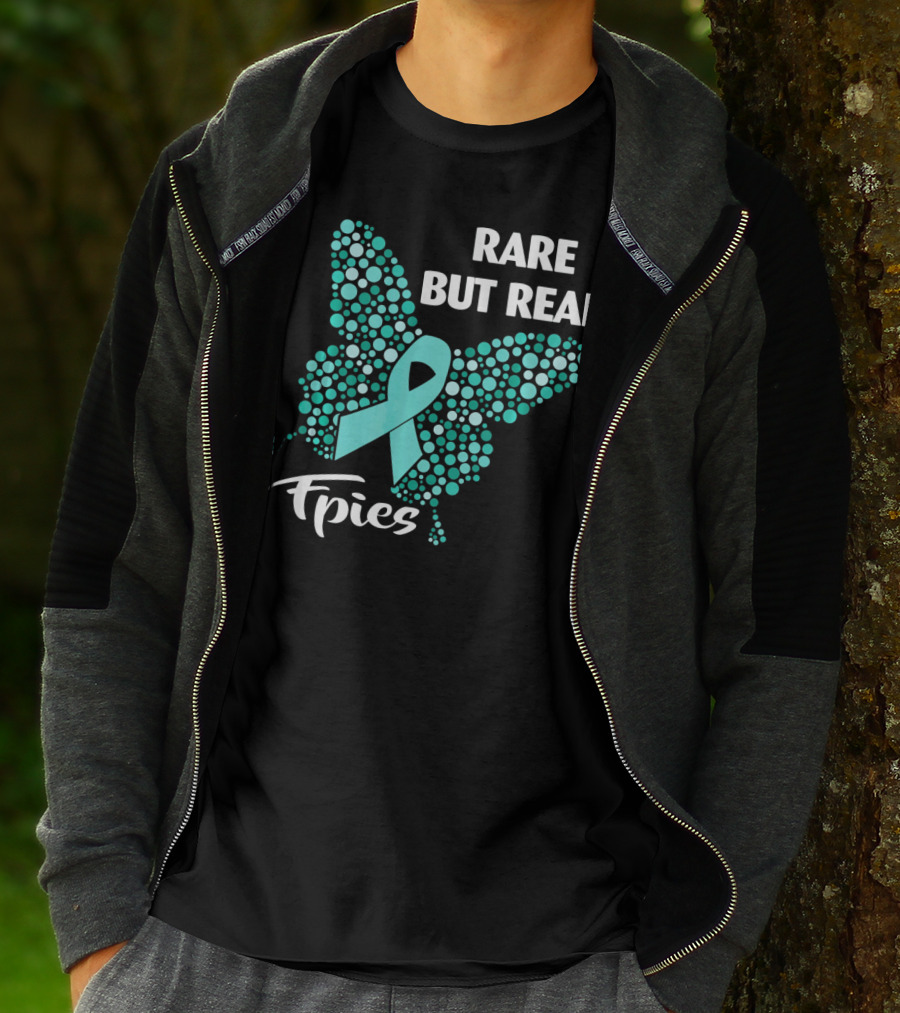 Rare But Real FPIES Awareness Ribbon Butterfly T-Shirt