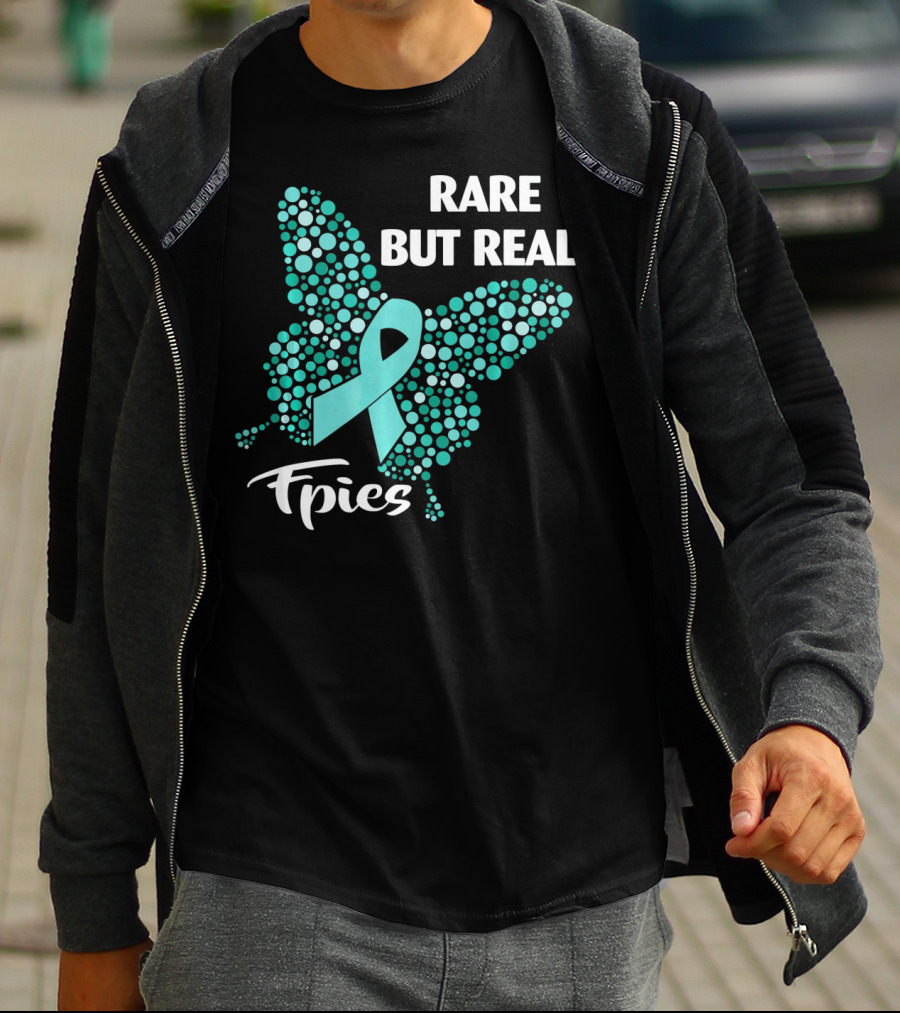 Rare But Real FPIES Awareness Ribbon Butterfly T-Shirt