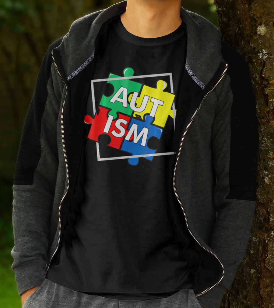 Autism Puzzle Awareness Day Colorful Puzzle Pieces T-Shirt