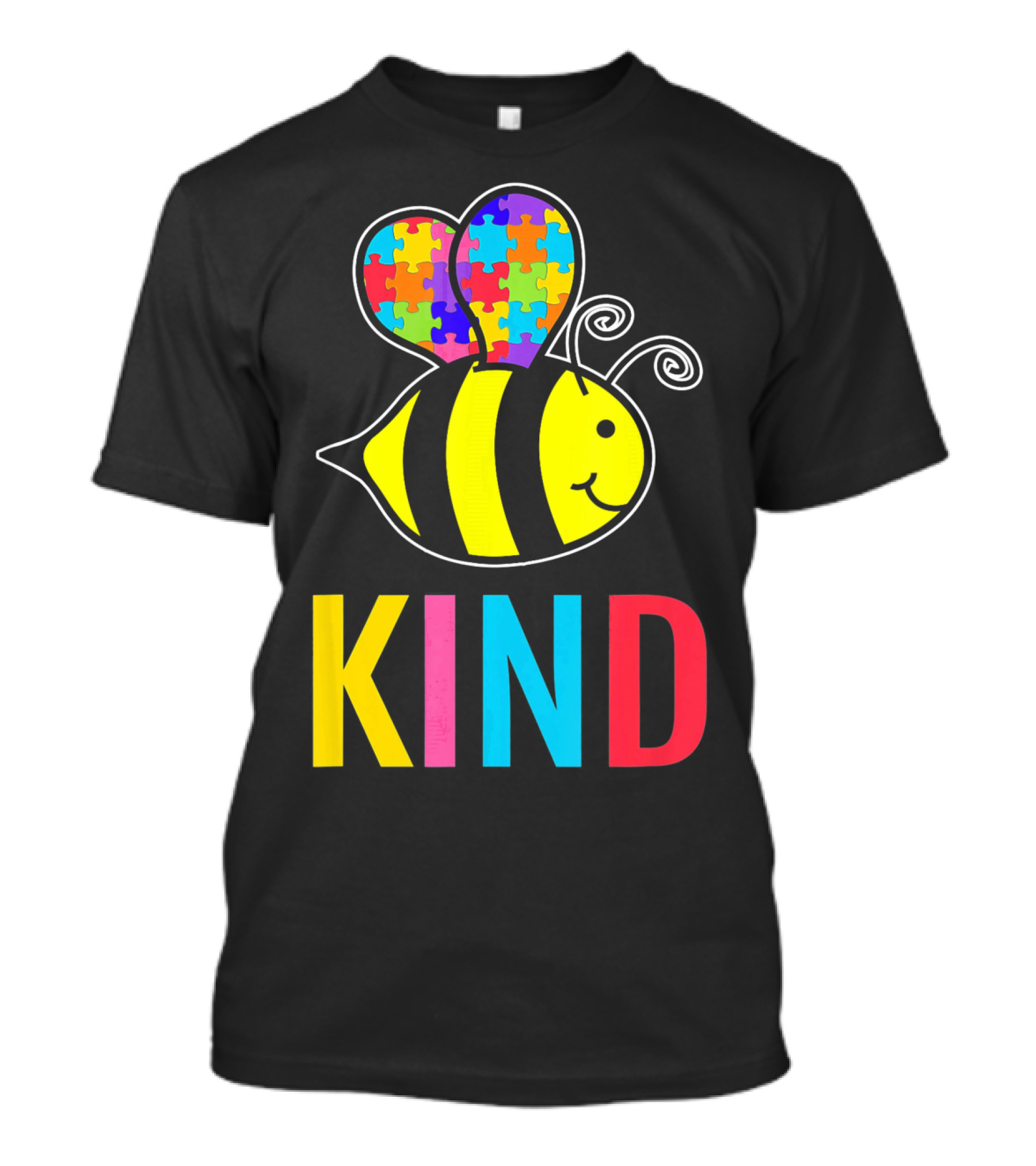 Autism Awareness Bee With Puzzle Wings KIND T-Shirt