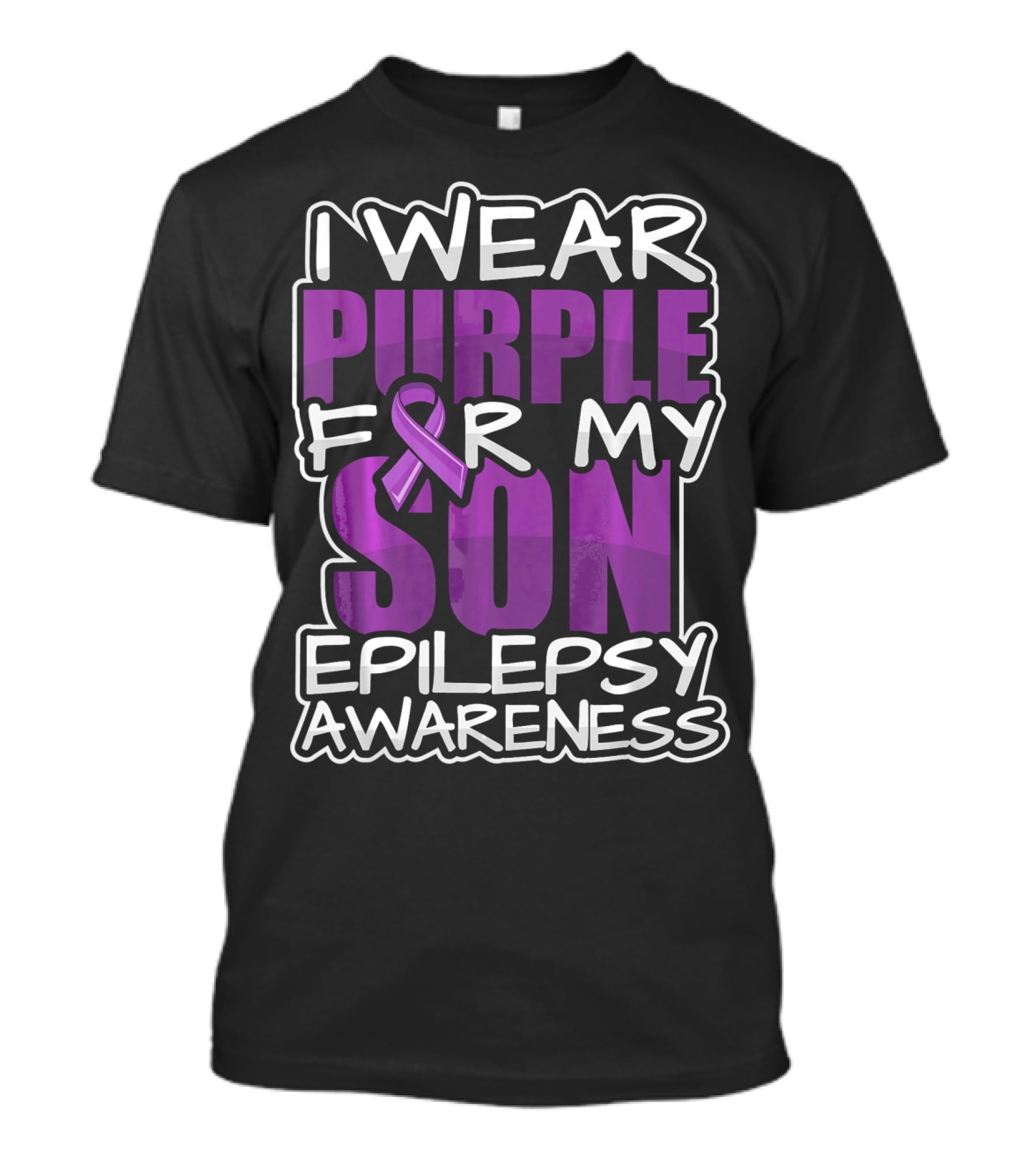 I Wear Purple For My Son Epilepsy Awareness T-Shirt