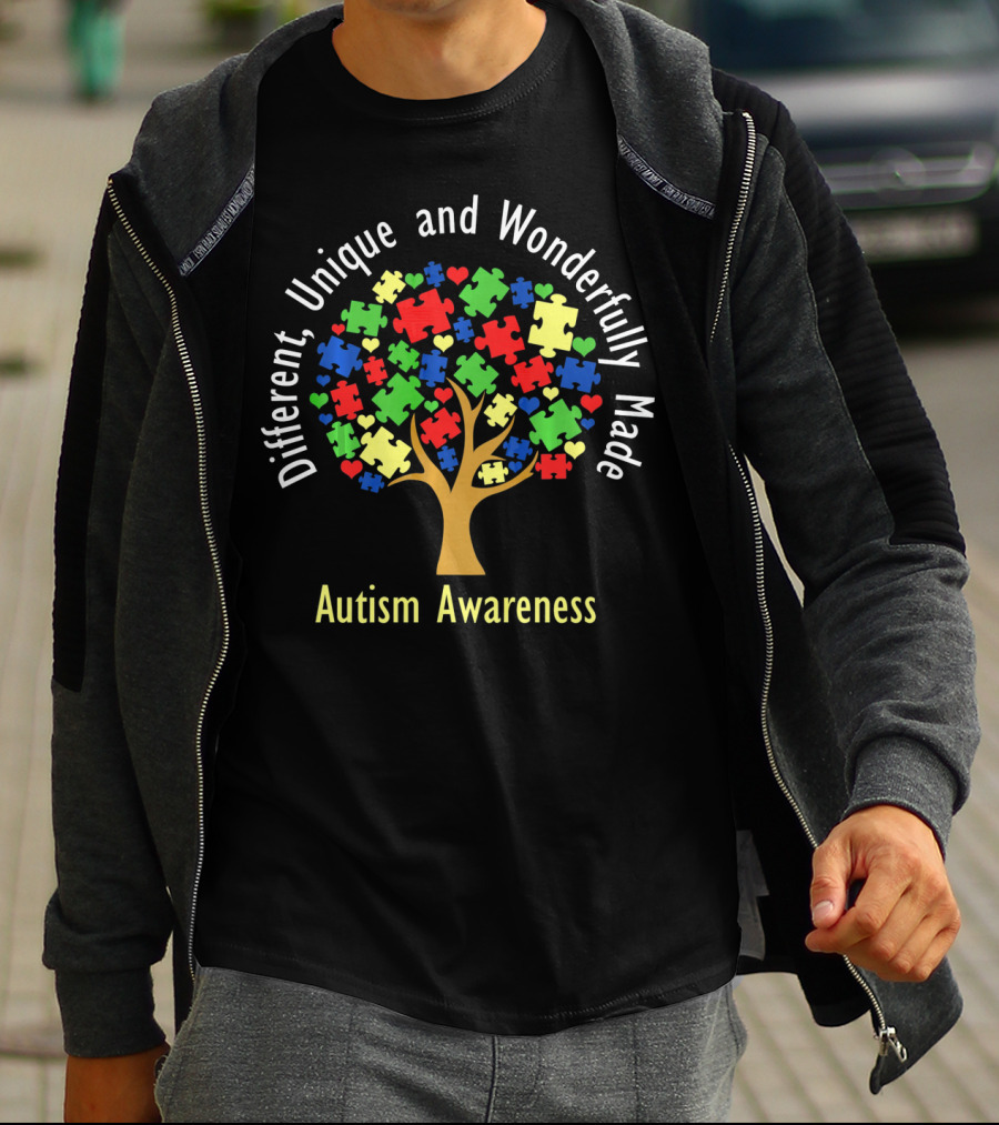 Different Unique And Wonderfully Made Autism Awareness T-Shirt
