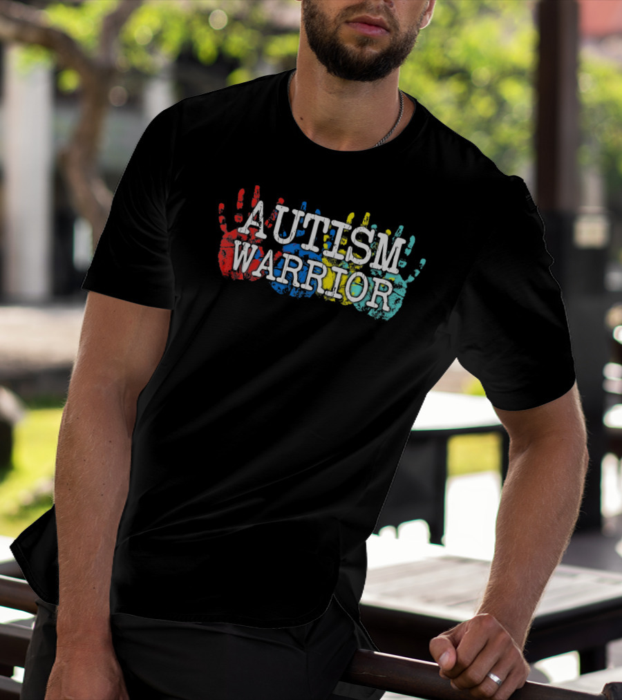 AUTISM WARRIOR Handprint Colors T-Shirt