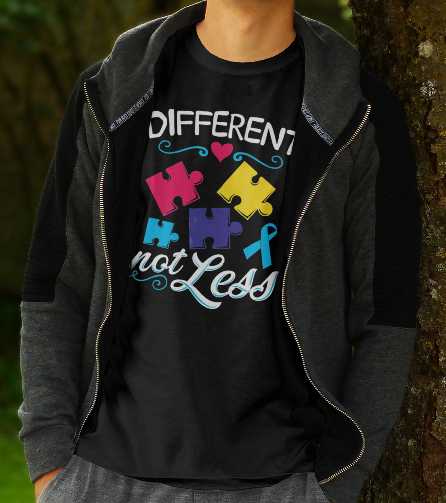 Different Not Less Autism Awareness Puzzle T-Shirt