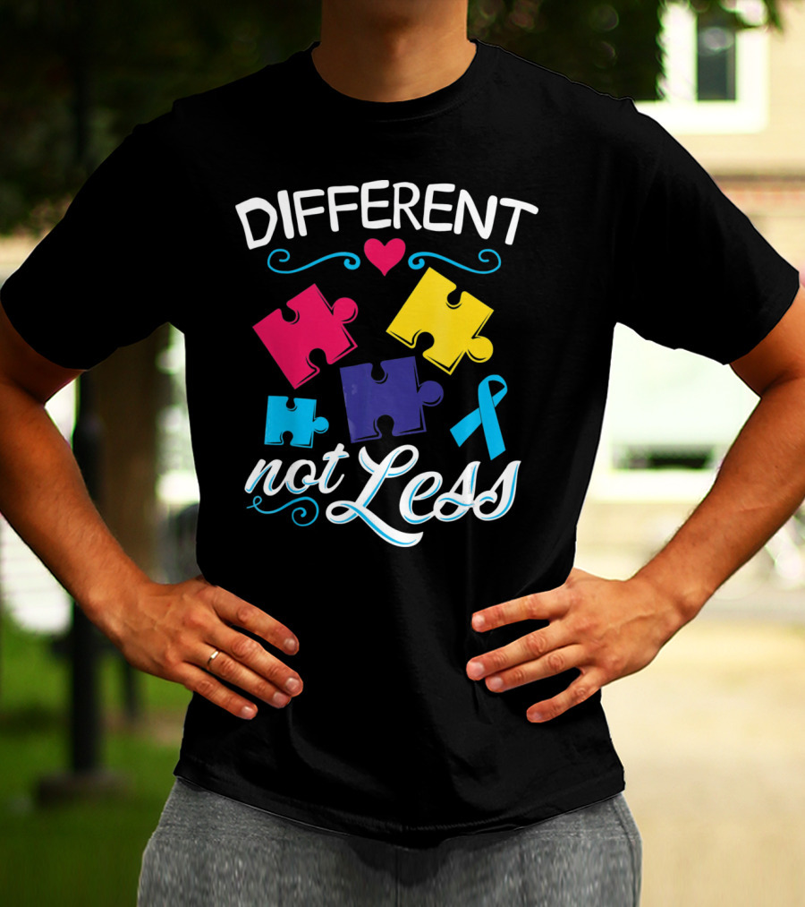 Different Not Less Autism Awareness Puzzle T-Shirt