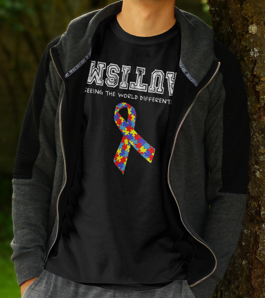 Autism Awareness Seeing The World Differently Puzzle T-Shirt