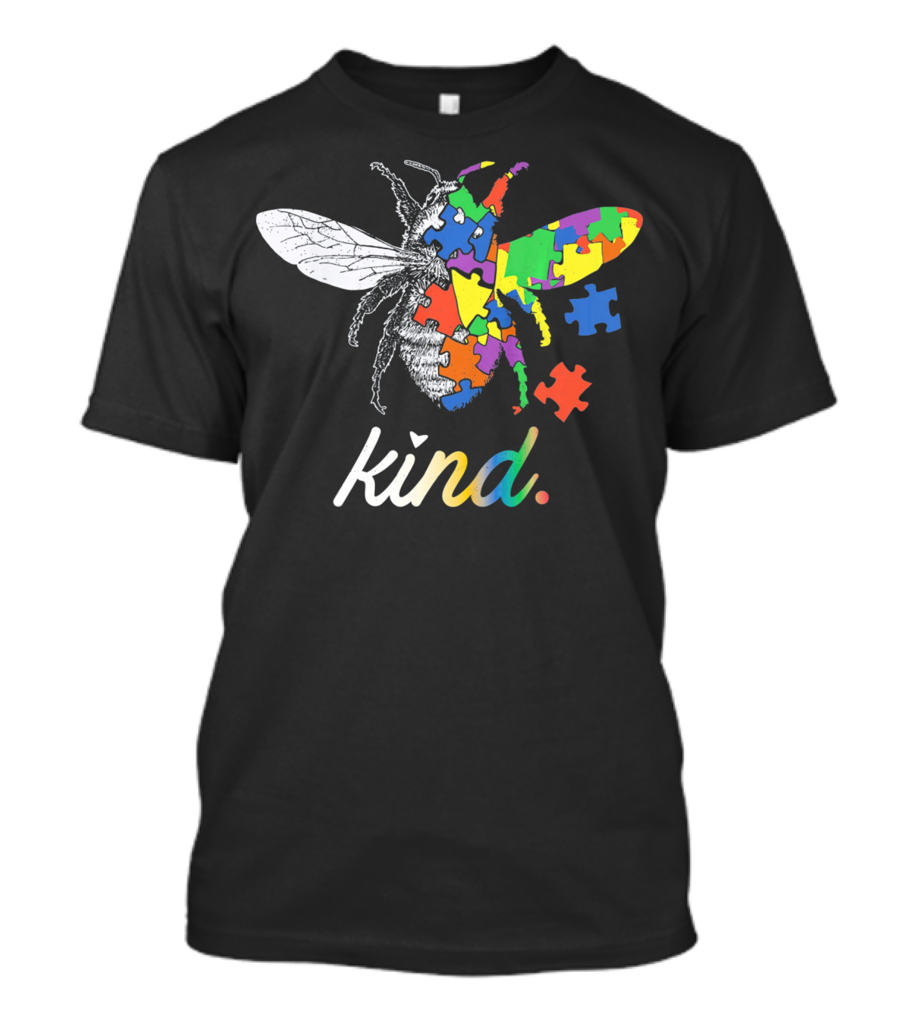 Bee Kind Beautiful Puzzle Autism Awareness T-Shirt
