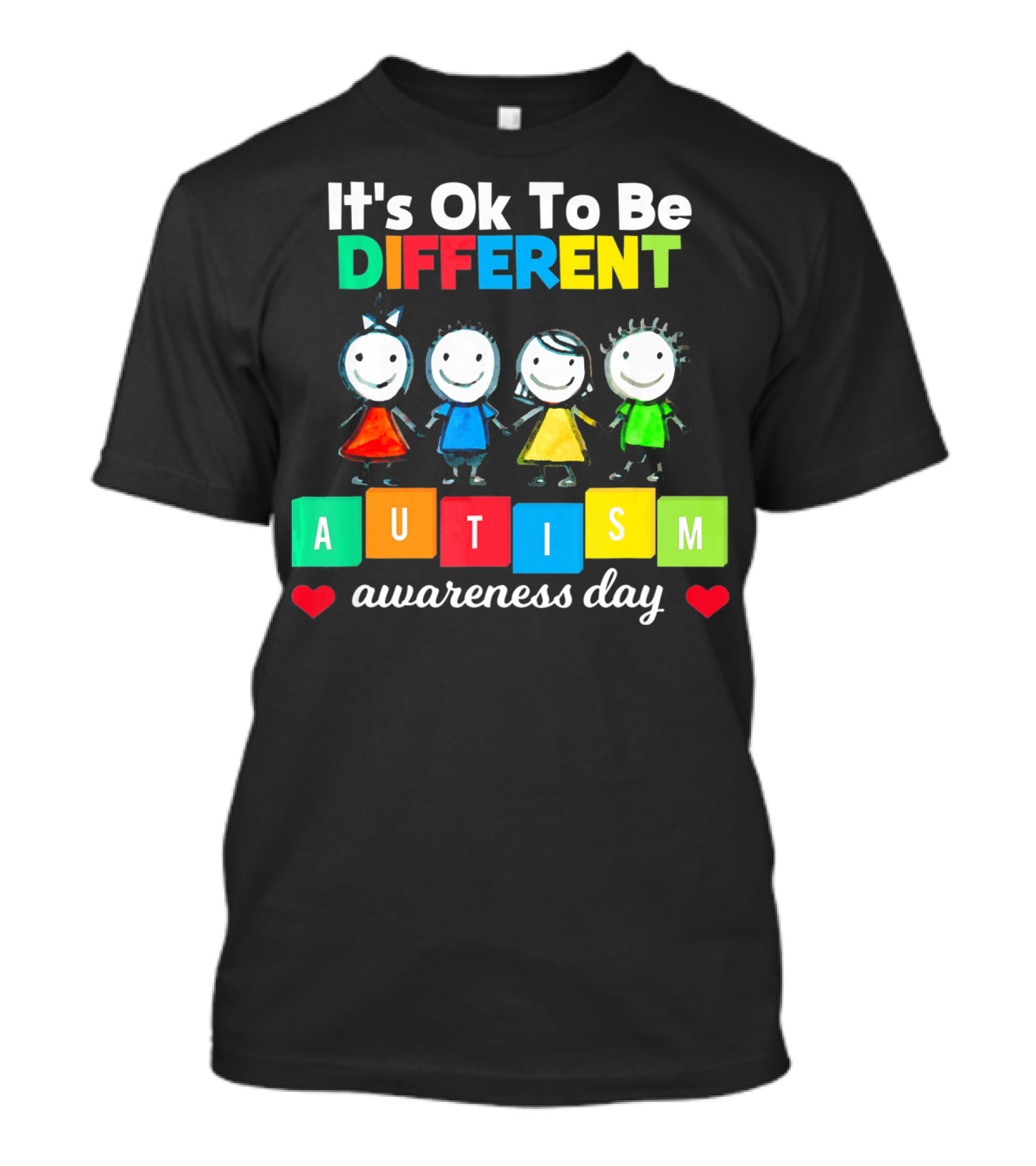 It's Ok To Be Different Autism Awareness Day T-Shirt