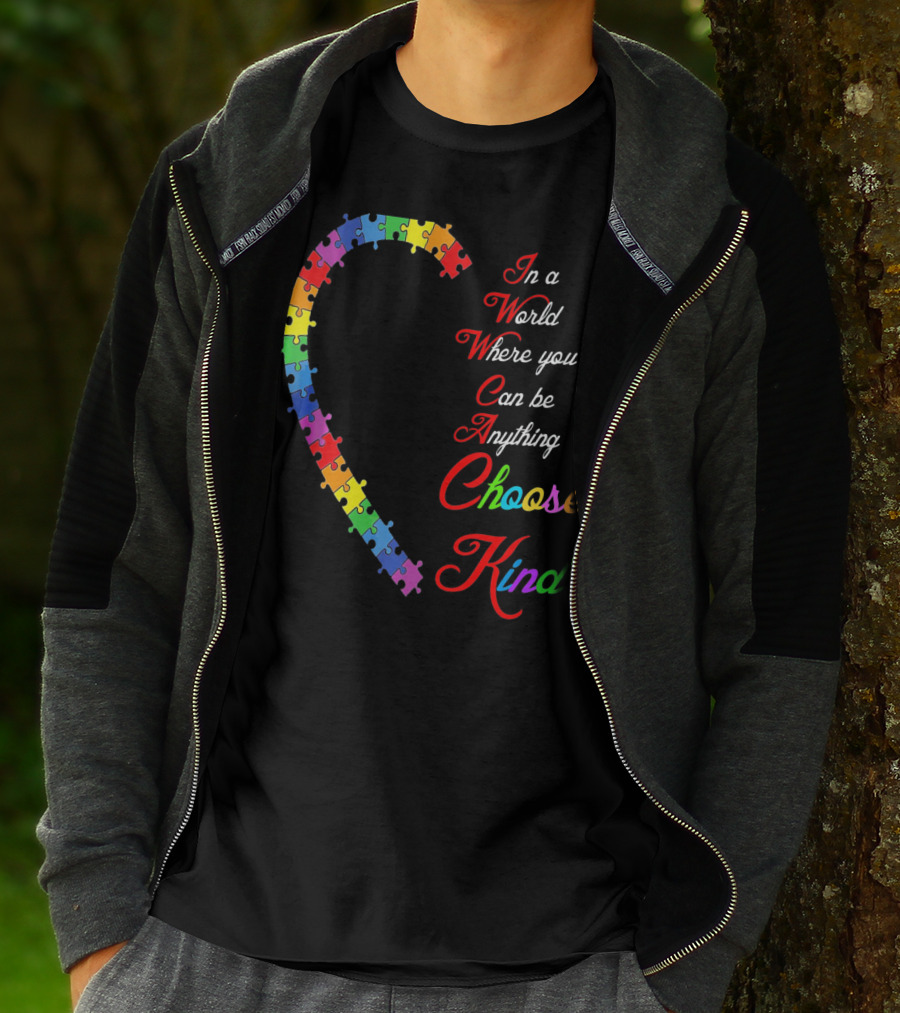 Choose Kind Autism Awareness Puzzle Heart T-Shirt