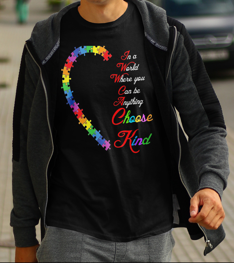 Choose Kind Autism Awareness Puzzle Heart T-Shirt