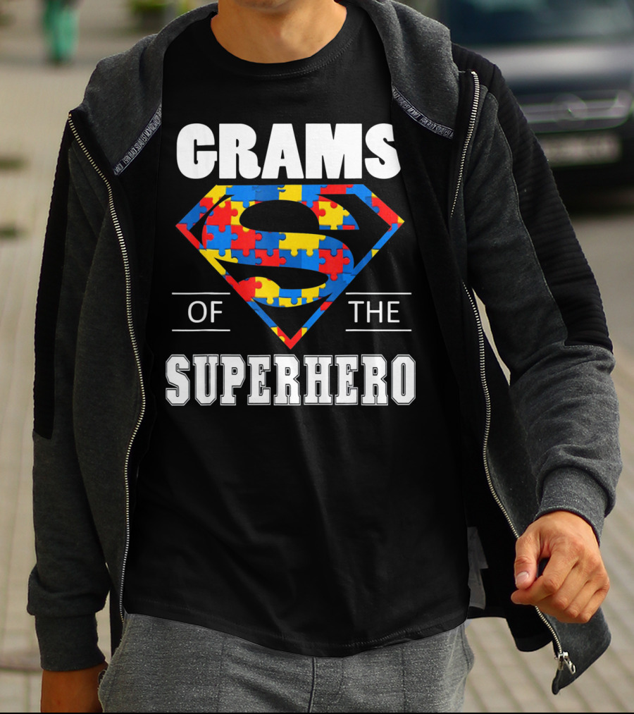 Super Grams Of The Superhero Autism Awareness Day T-Shirt