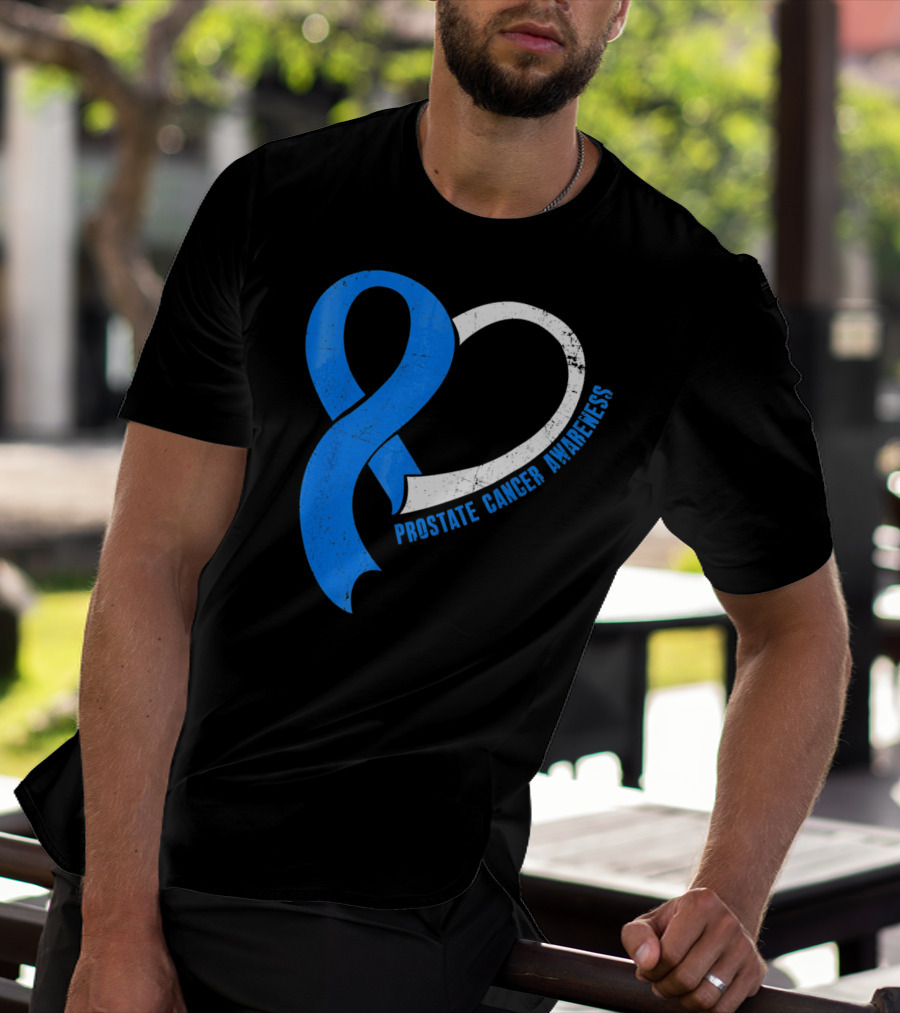 Prostate Cancer Awareness Heart T-Shirt