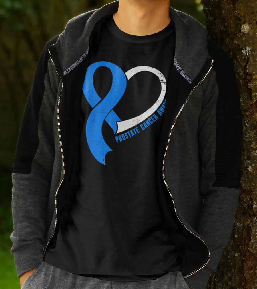 Prostate Cancer Awareness Heart T-Shirt
