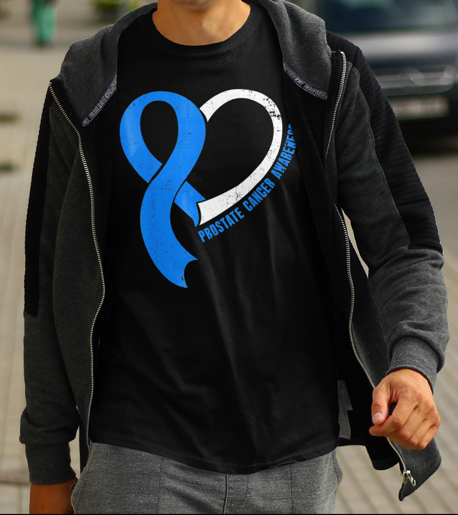 Prostate Cancer Awareness Heart T-Shirt