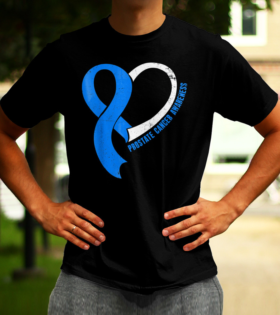 Prostate Cancer Awareness Heart T-Shirt