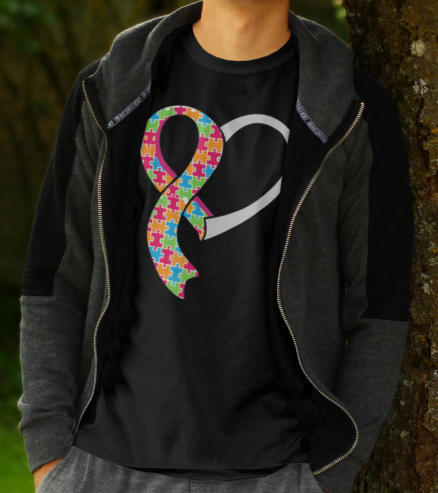 Puzzle Heart Autism Awareness T-Shirt