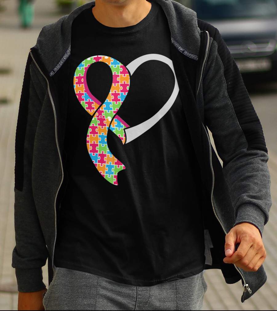 Puzzle Heart Autism Awareness T-Shirt