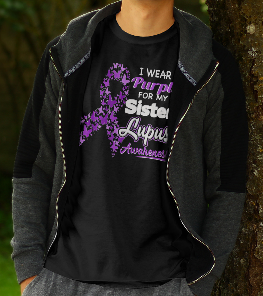 I Wear Purple For My Sister Lupus Awareness T-Shirt